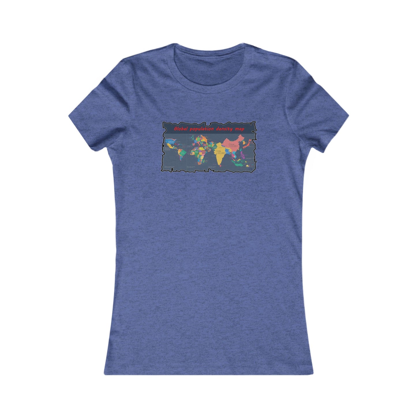 Global density world population (Women - Premium Cotton Tee)
