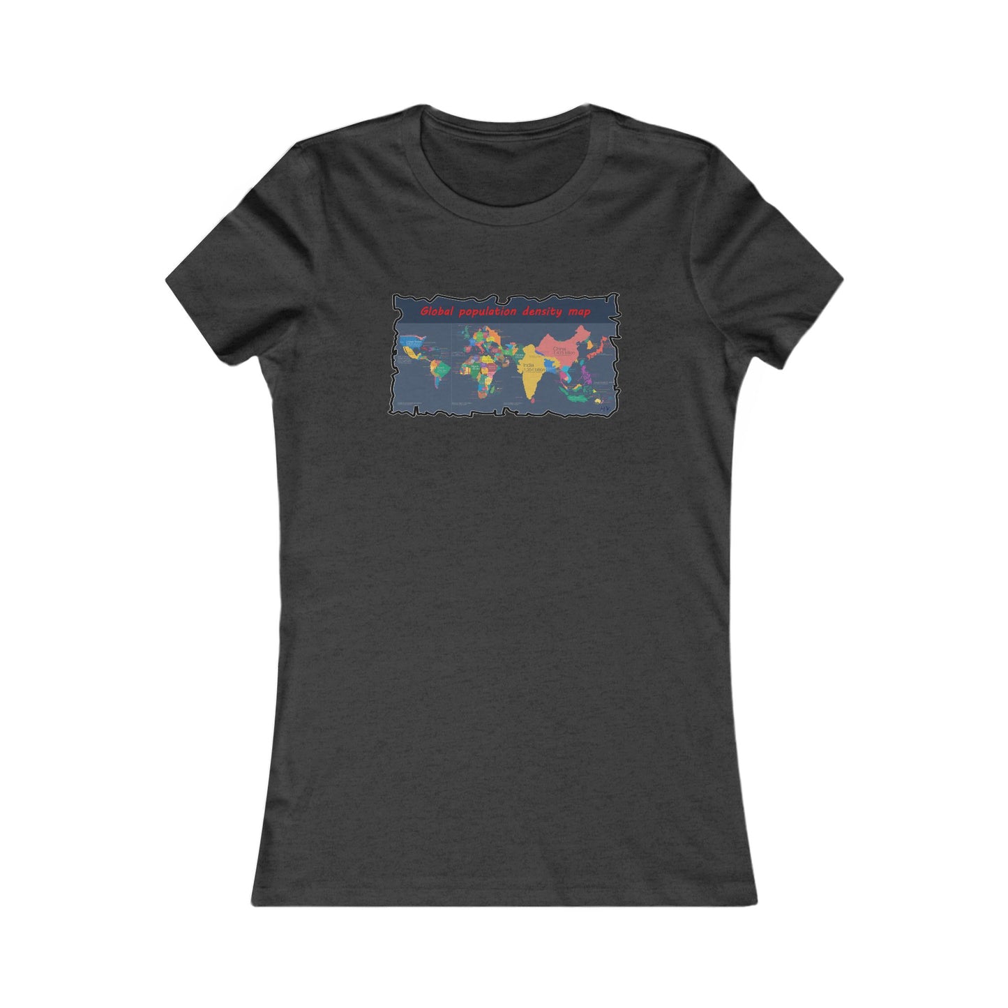 Global density world population (Women - Premium Cotton Tee)