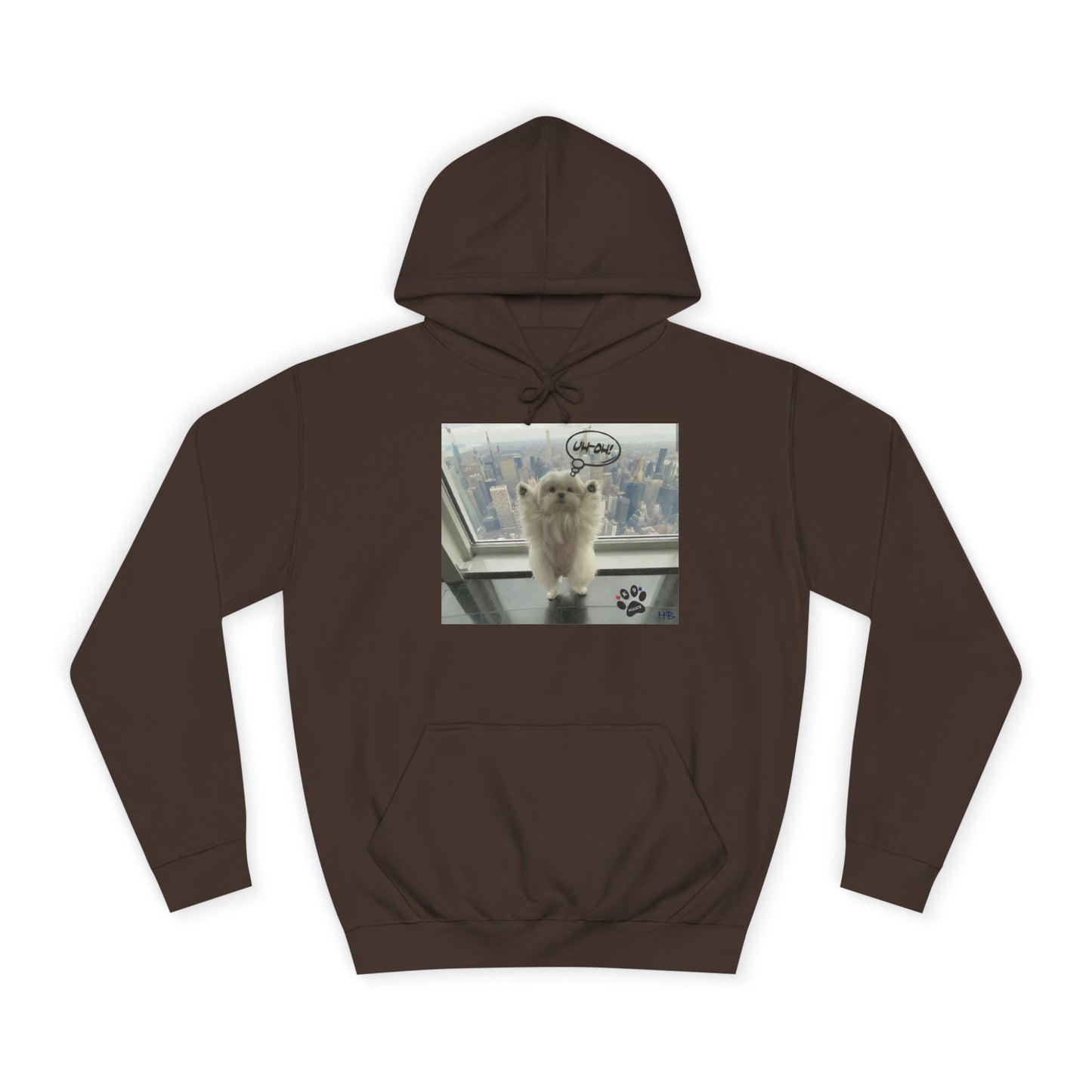 Bichon Maltese paws in the air in trouble with K9 dog patrol (Hoodie - Cozy and Durable)