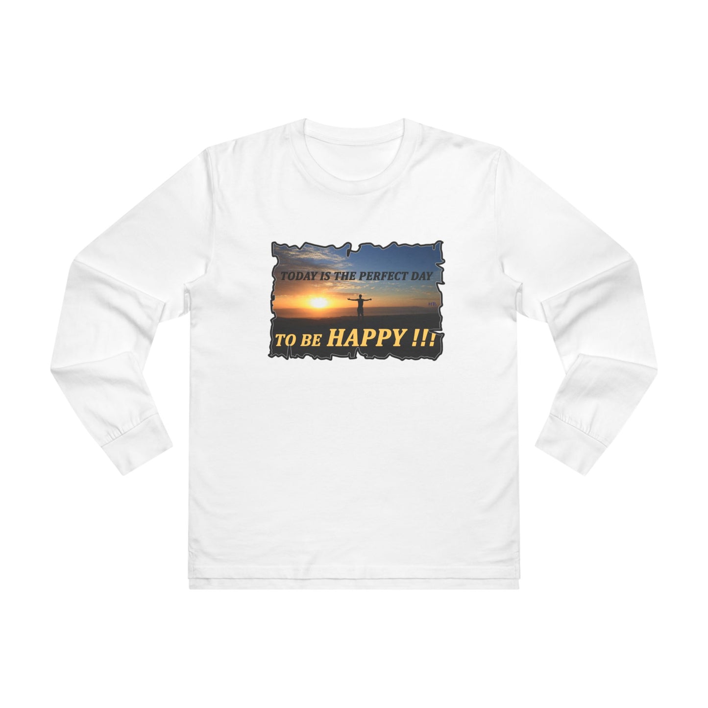 Get Yours Now -- Joyful Sunrise for New Day Optimism (Men's Base Longsleeve Tee - All-Season Wear)