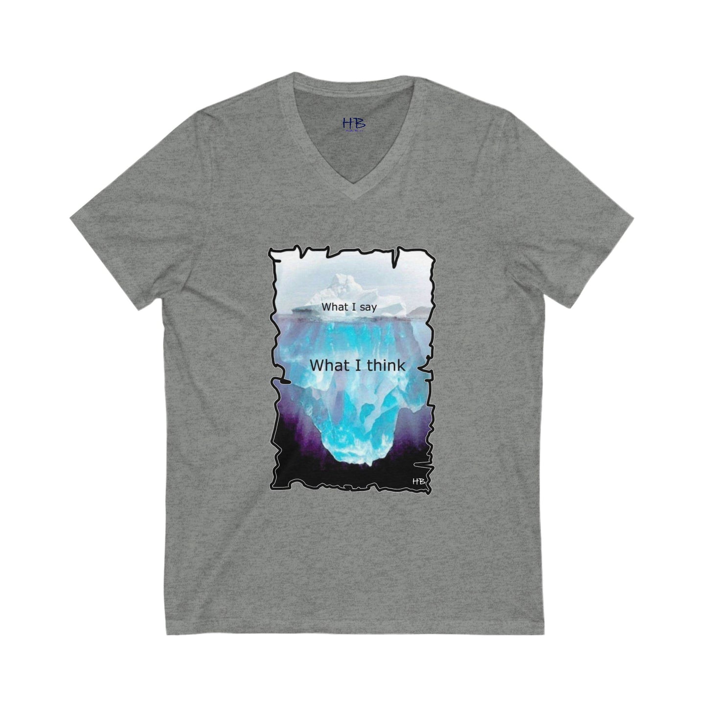Below the Surface Veiled Verbalization (Unisex Jersey Short Sleeve V-neck - Comfortable Everyday Wear)