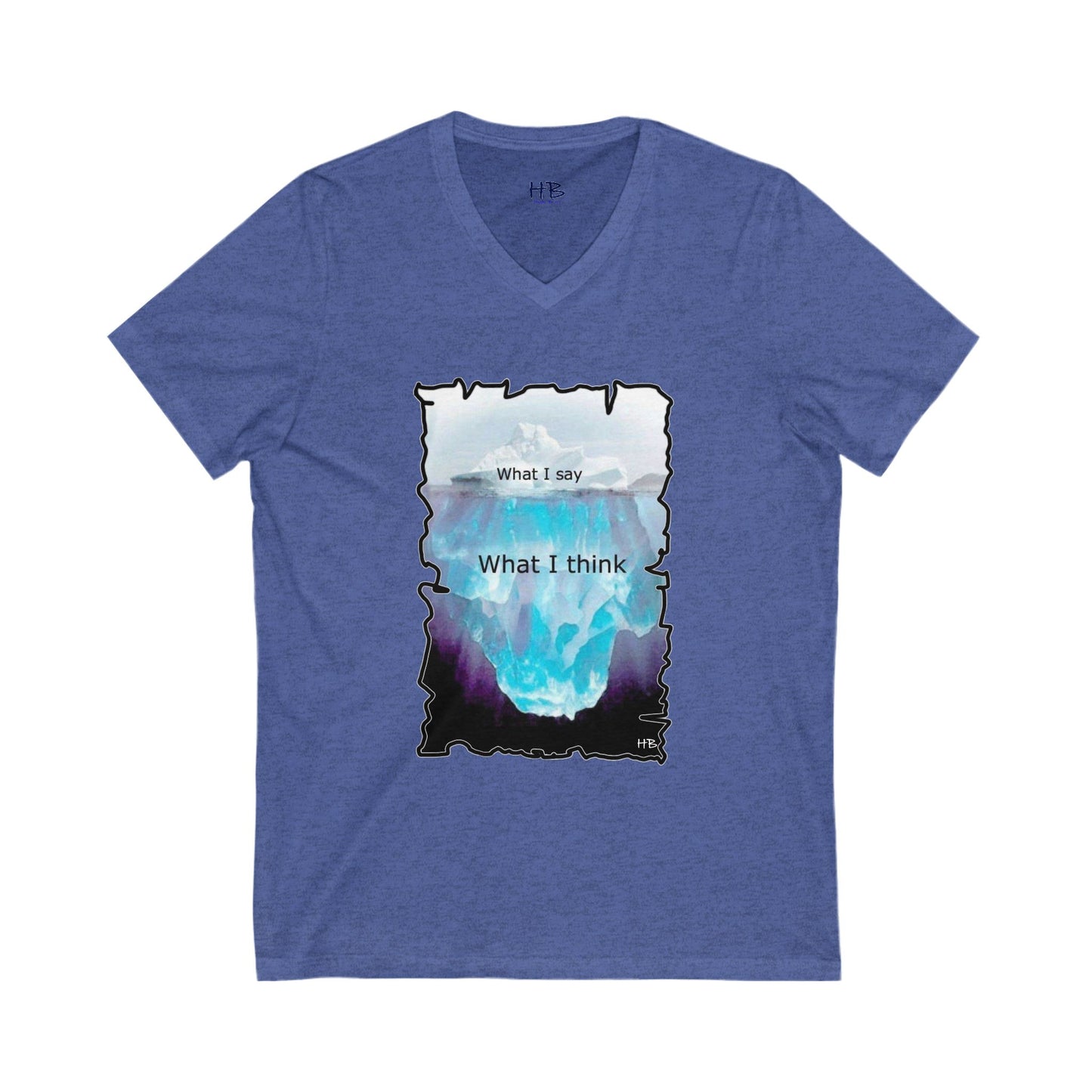 Below the Surface Veiled Verbalization (Unisex Jersey Short Sleeve V-neck - Comfortable Everyday Wear)