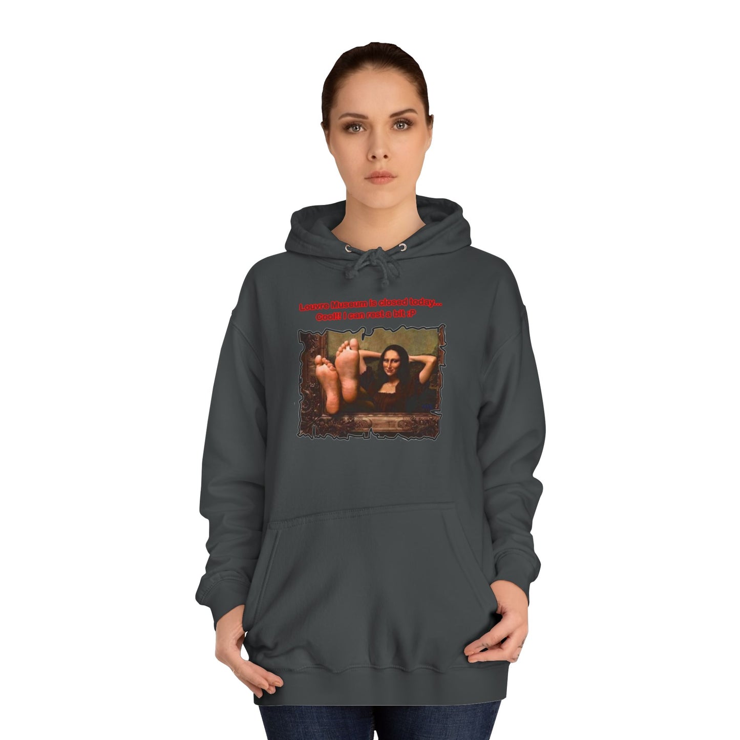 Get Yours Now -- Mischievous Playful Mona Lisa (Hoodie - Cozy and Durable)
