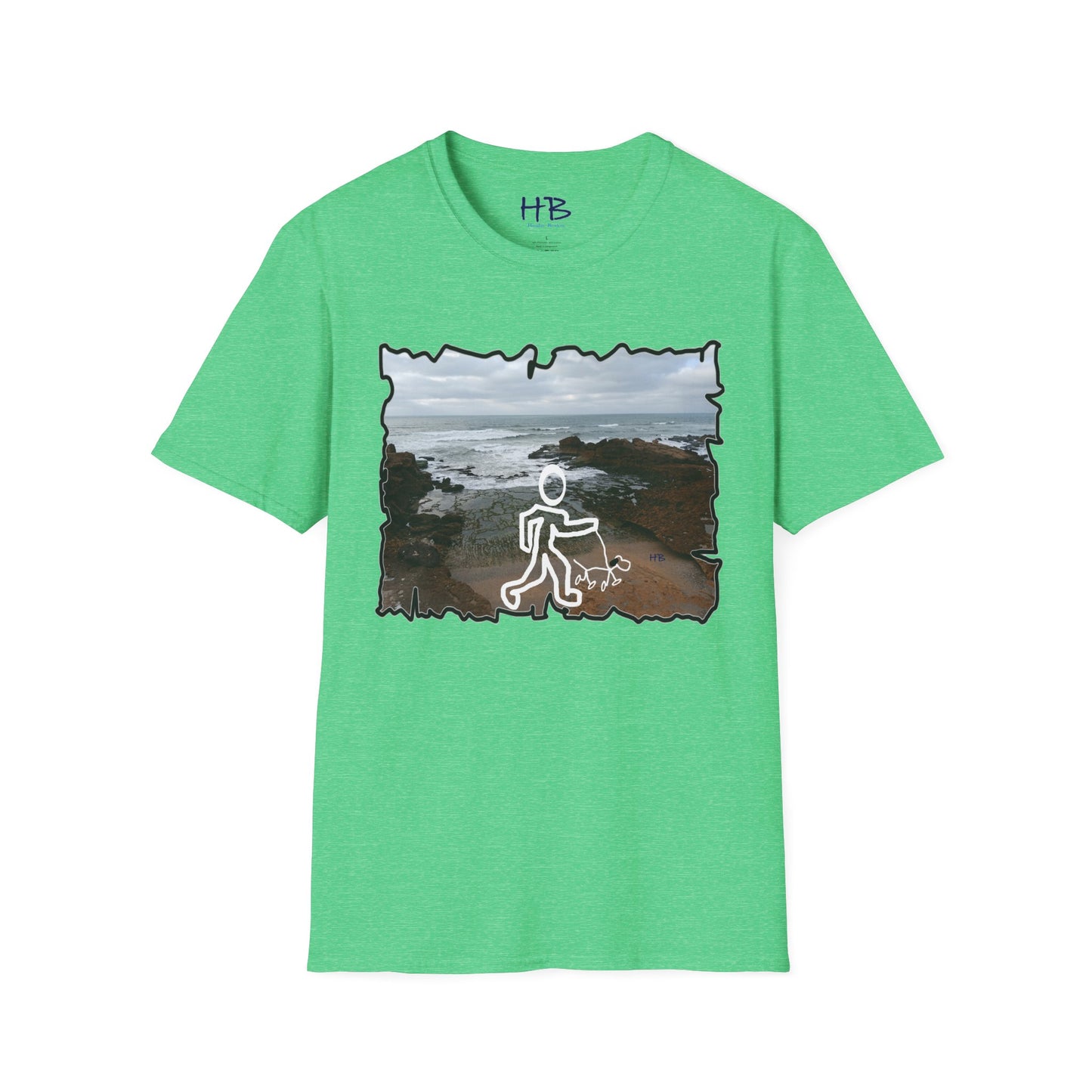 Rocky Shoreline Peaceful Oceanic; Harmony with Nature Garb Furry Friend Companion