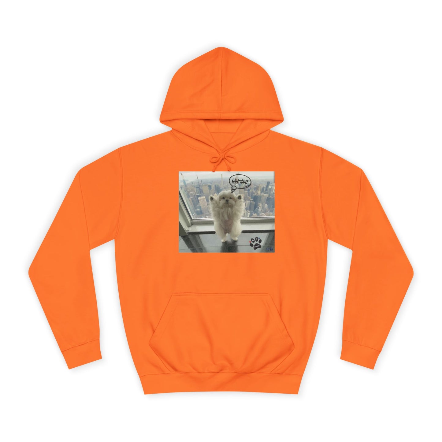 Bichon Maltese paws in the air in trouble with K9 dog patrol (Hoodie - Cozy and Durable)