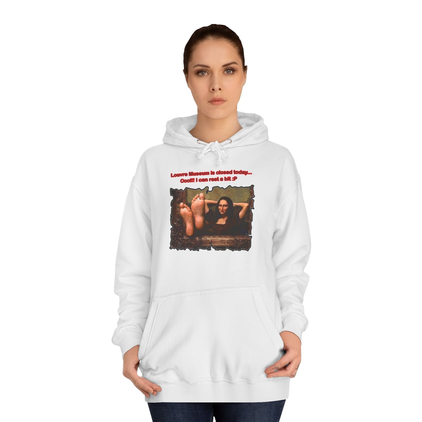 Get Yours Now -- Mischievous Playful Mona Lisa (Hoodie - Cozy and Durable)