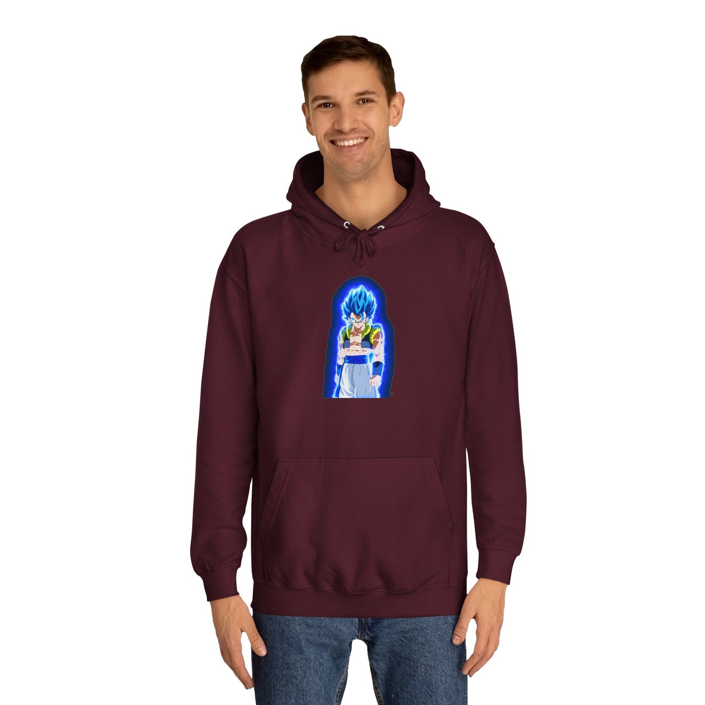Superhero in Blue in max level (Hoodie - Cozy and Durable)