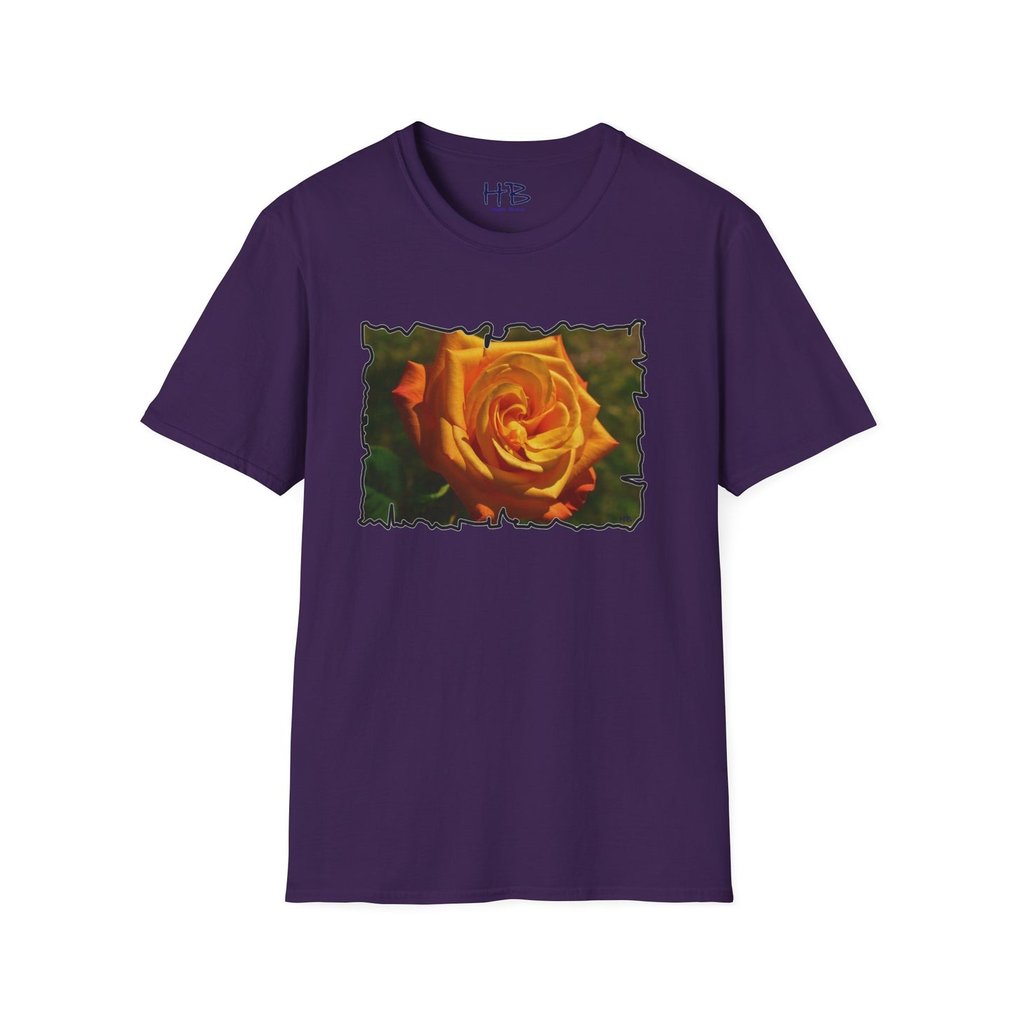 Blossoming Splendor: The Majestic Orange Rose Tee Shirt