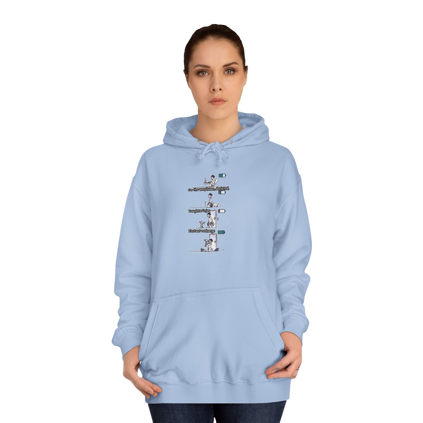 Get Yours Now -- Life's Canvas Daily Energies Unleashed; Day in, Day Out From Office to Home using Threads of Resilience (Hoodie - Cozy and Durable)