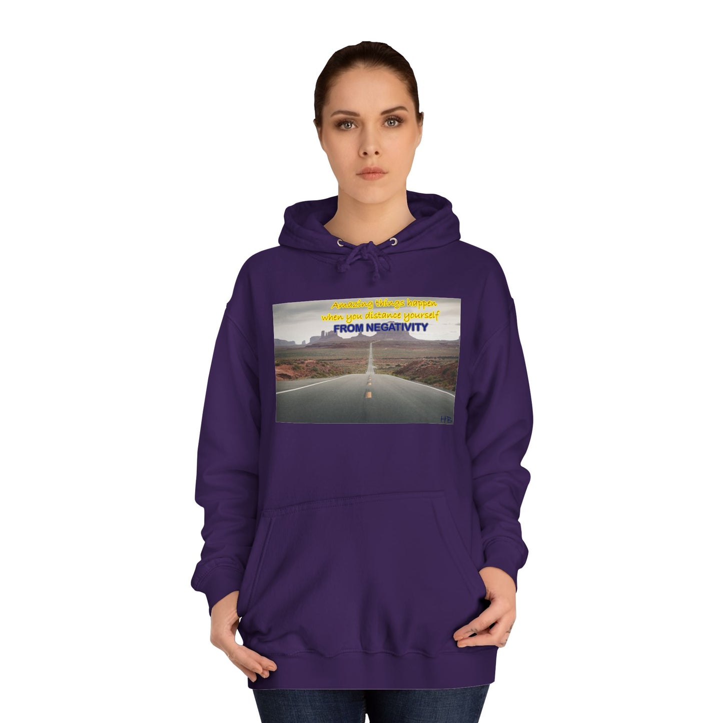 Amazing Things Happen when Distancing from Negativity (Hoodie - Cozy and Durable)