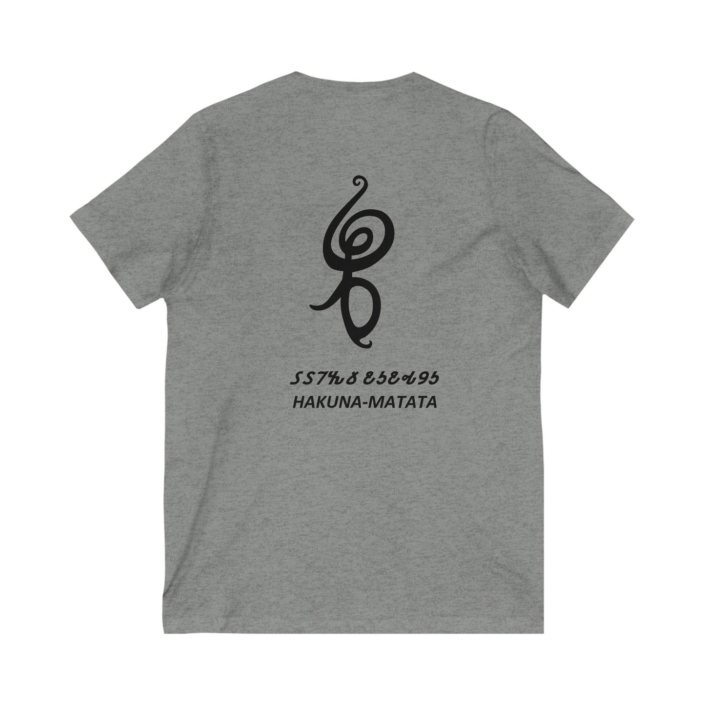 Smile Spark with Hakuna Matata Positivity Patrol Duo (Unisex Jersey Short Sleeve V-neck - Comfortable Everyday Wear)