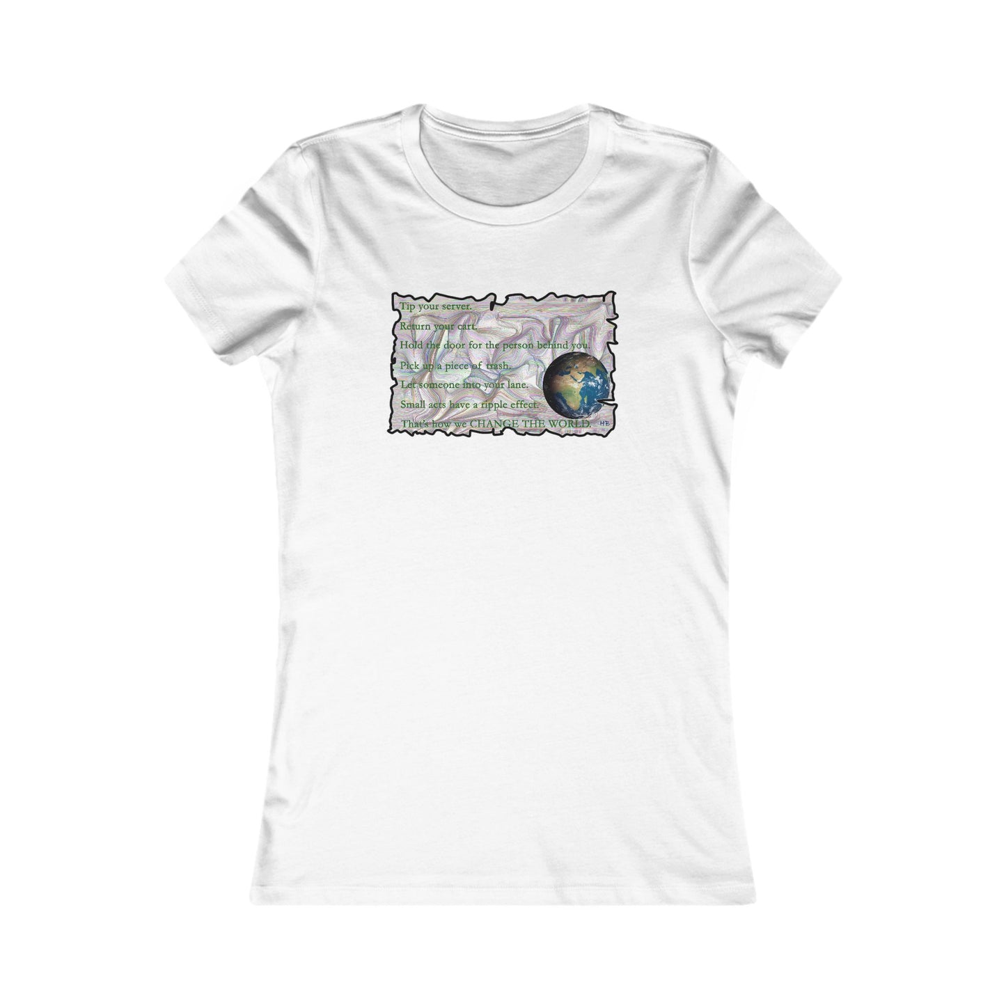 Take Action to Change the World Ripple Effect (Women - Premium Cotton Tee)