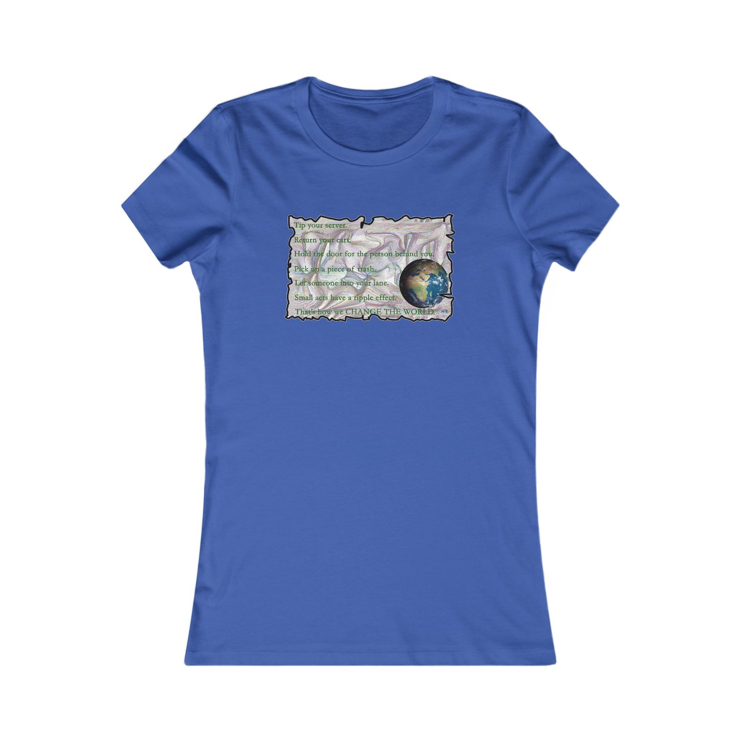 Take Action to Change the World Ripple Effect (Women - Premium Cotton Tee)