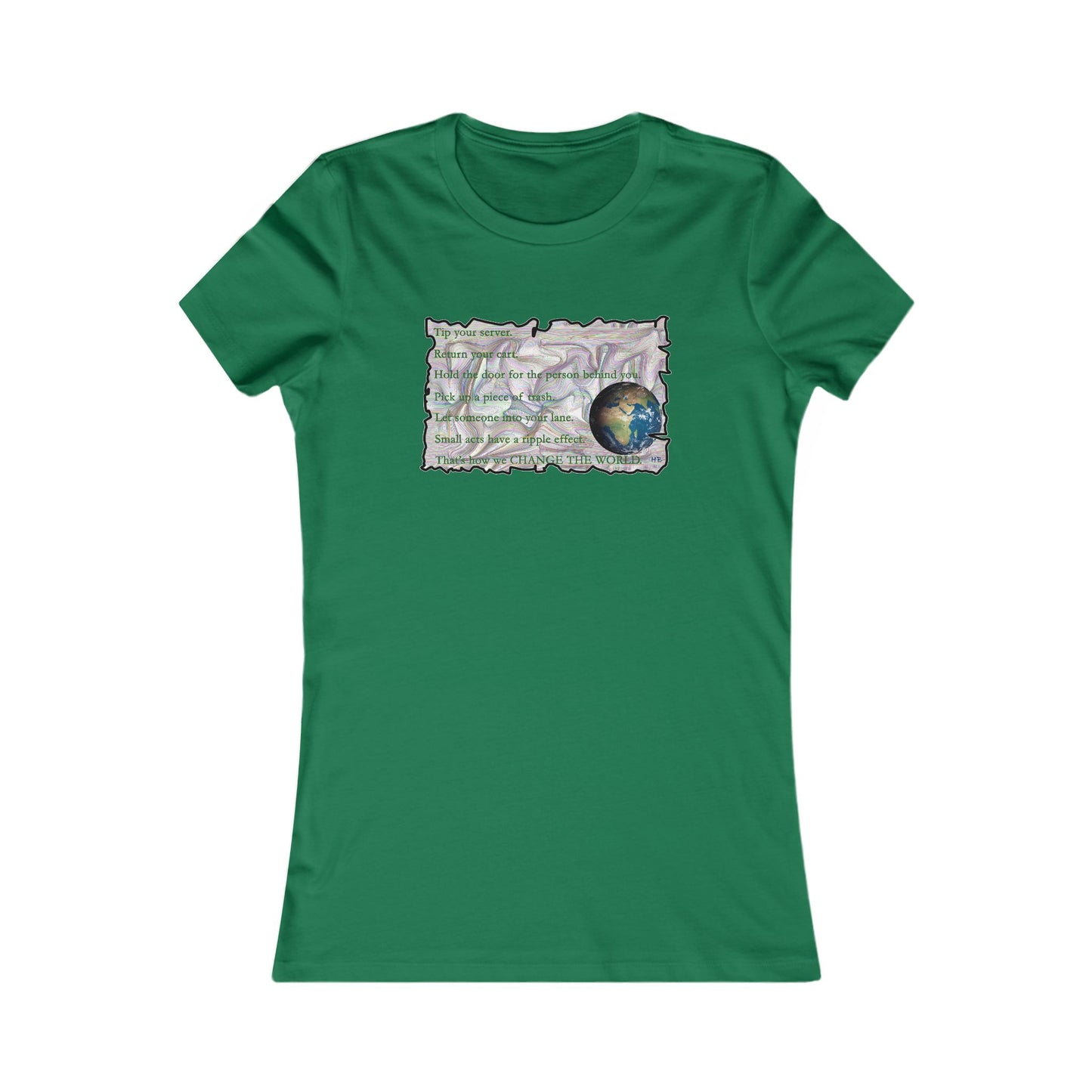 Take Action to Change the World Ripple Effect (Women - Premium Cotton Tee)
