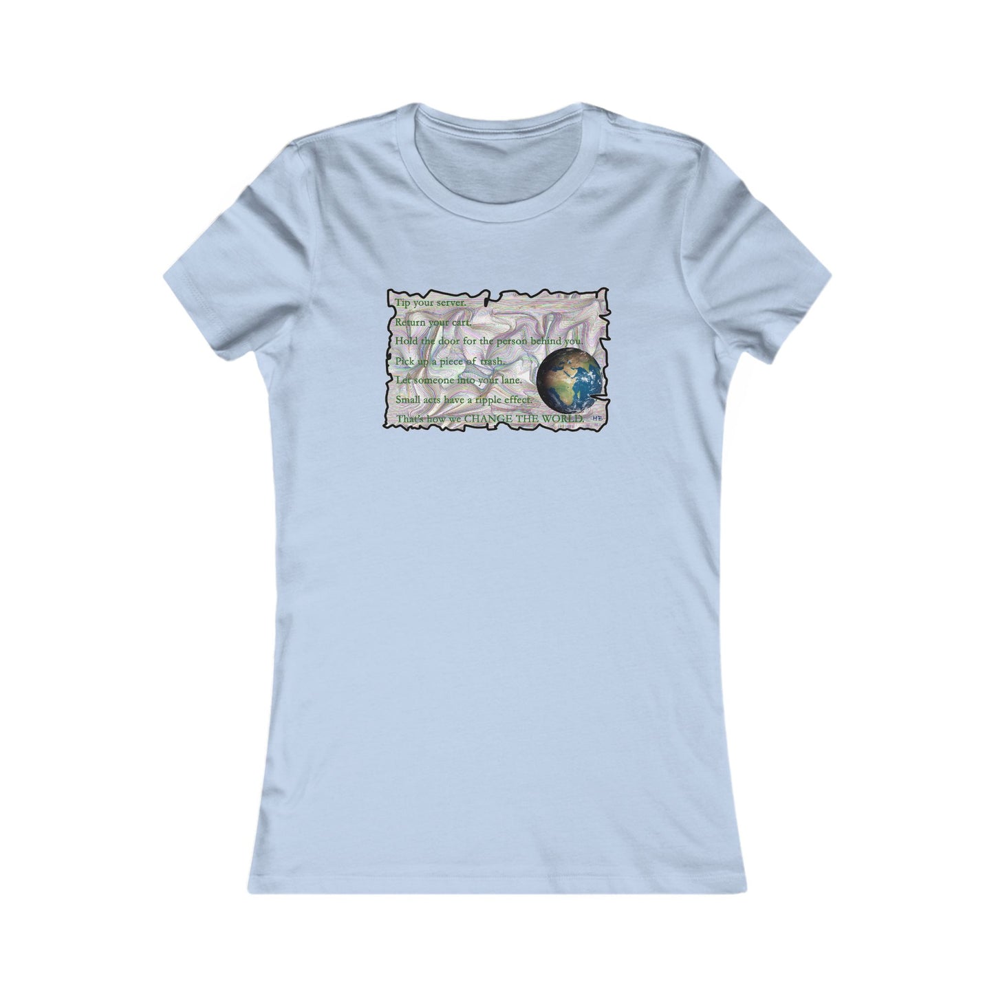 Take Action to Change the World Ripple Effect (Women - Premium Cotton Tee)