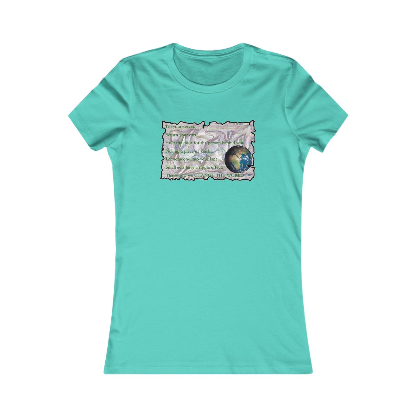Take Action to Change the World Ripple Effect (Women - Premium Cotton Tee)