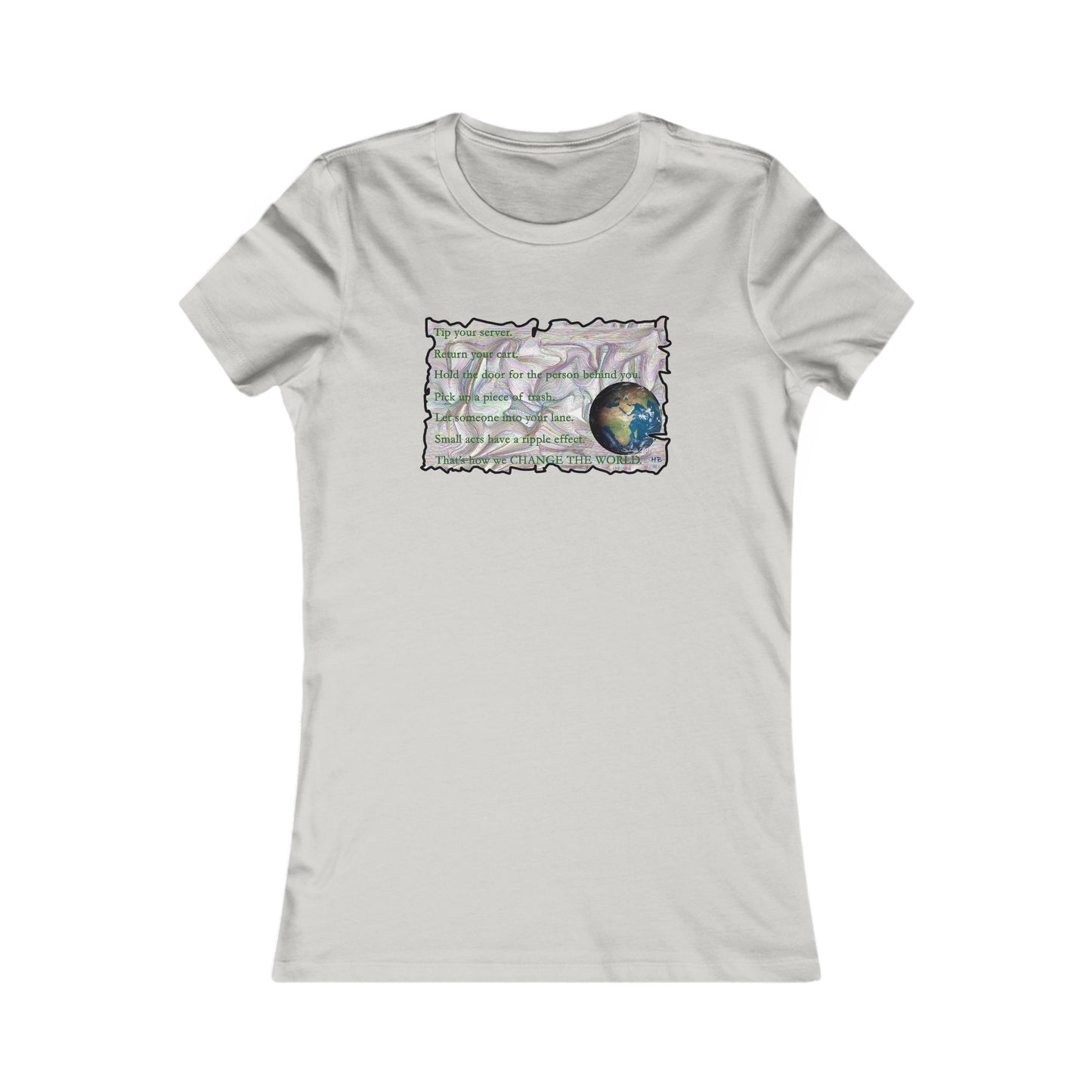 Take Action to Change the World Ripple Effect (Women - Premium Cotton Tee)