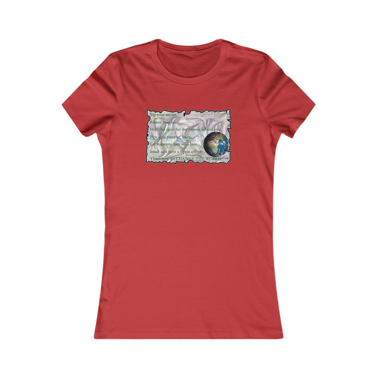 Take Action to Change the World Ripple Effect (Women - Premium Cotton Tee)