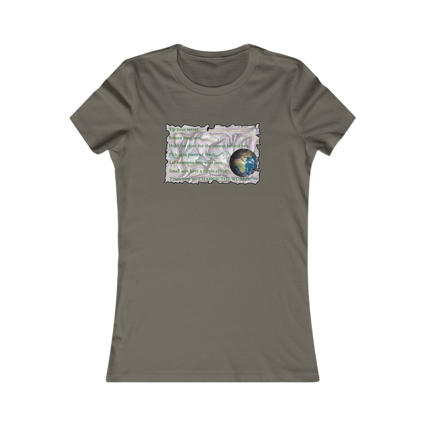 Take Action to Change the World Ripple Effect (Women - Premium Cotton Tee)