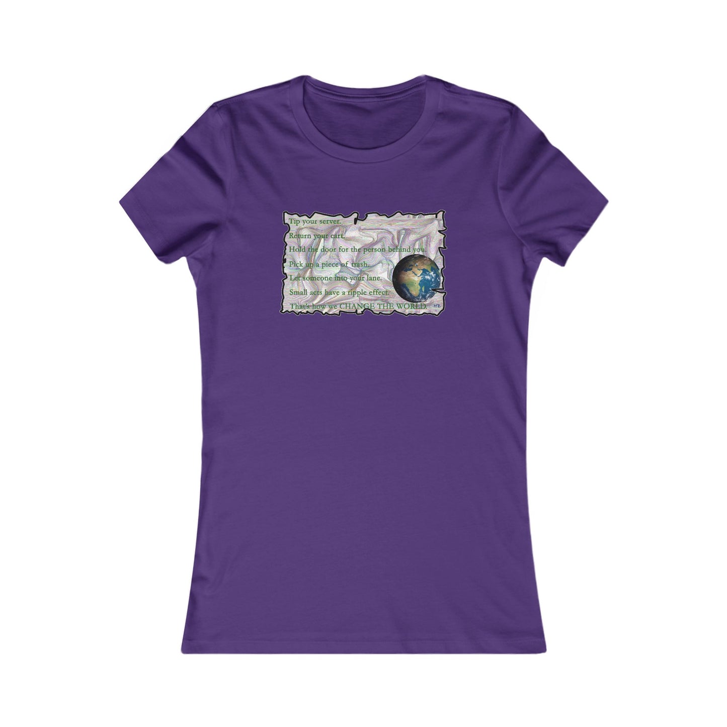 Take Action to Change the World Ripple Effect (Women - Premium Cotton Tee)