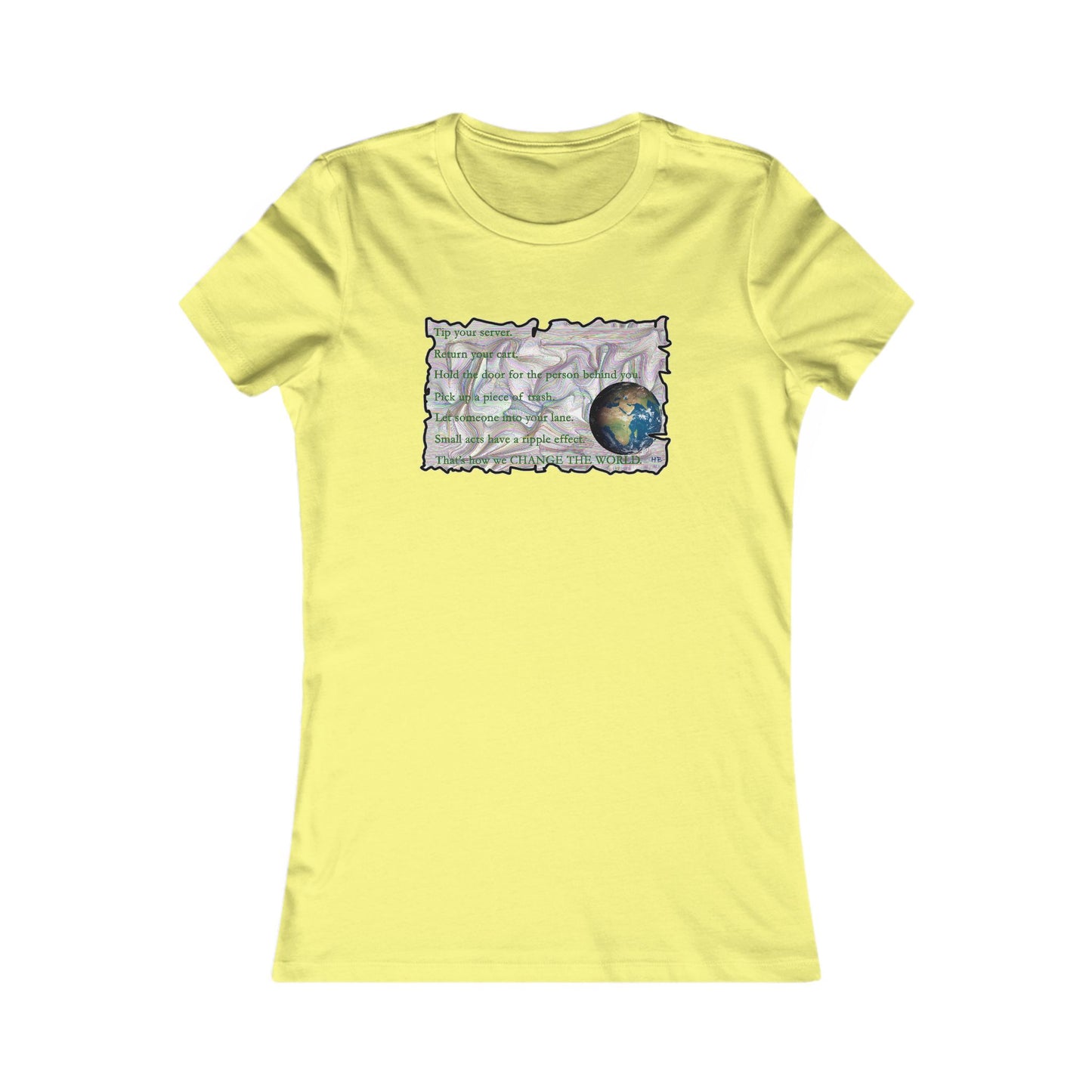 Take Action to Change the World Ripple Effect (Women - Premium Cotton Tee)