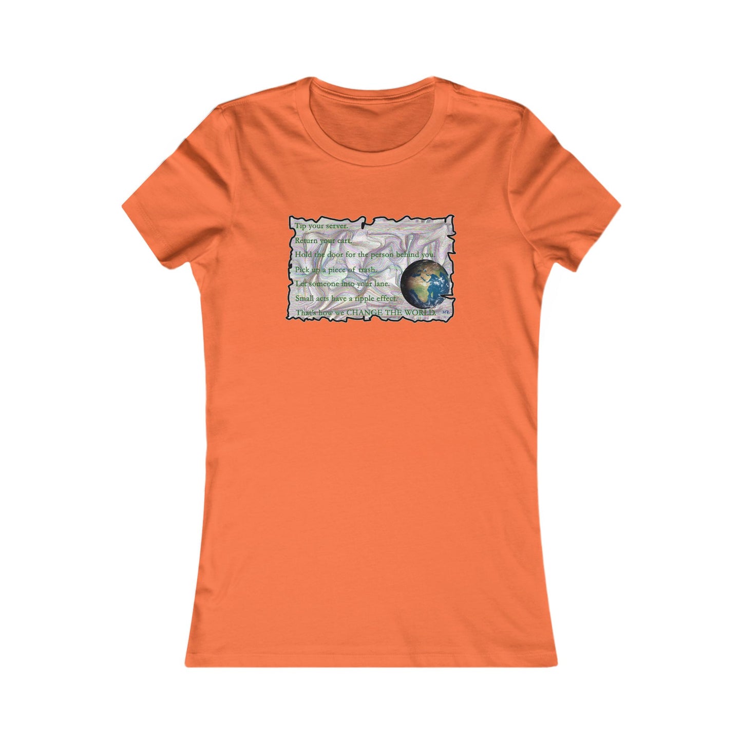 Take Action to Change the World Ripple Effect (Women - Premium Cotton Tee)