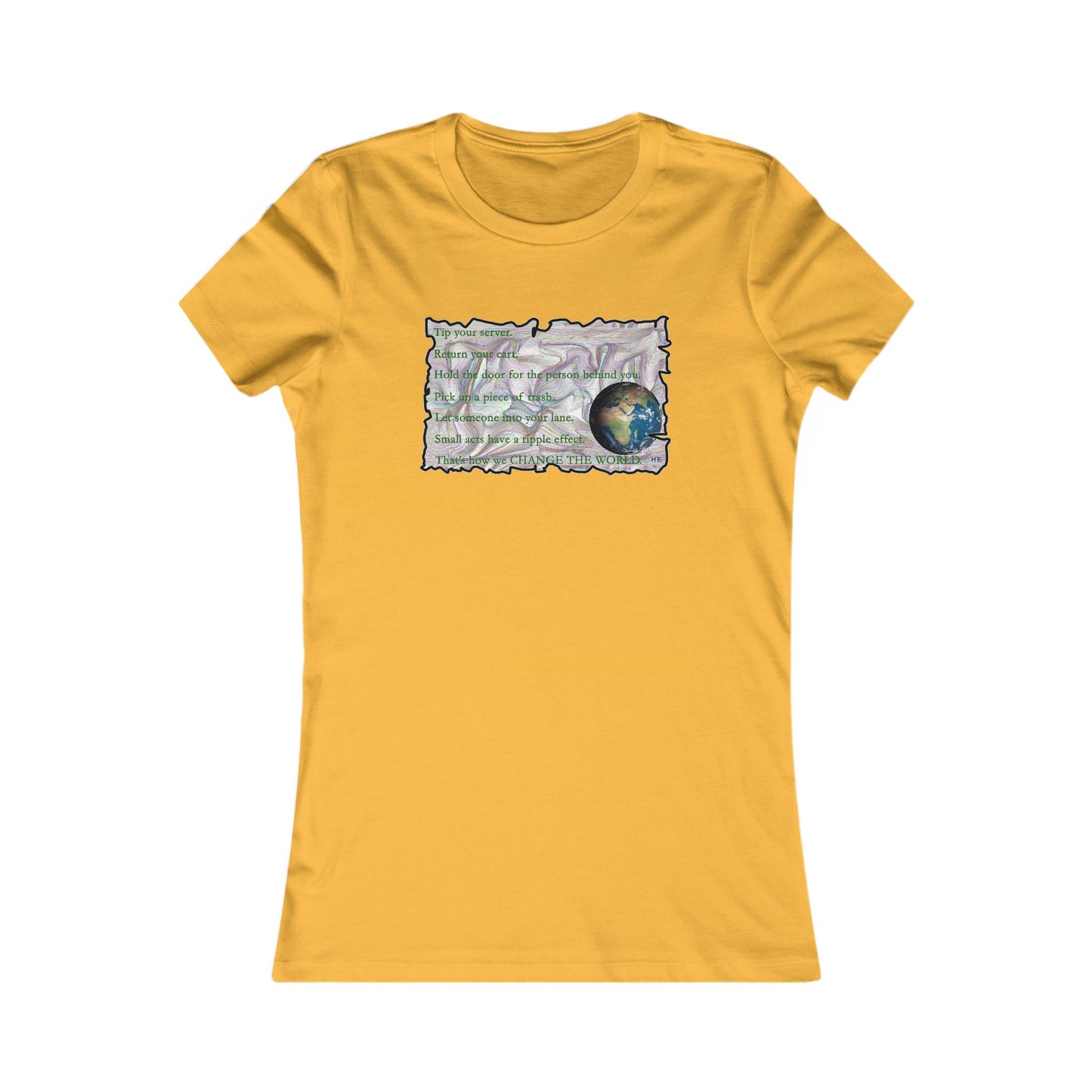 Take Action to Change the World Ripple Effect (Women - Premium Cotton Tee)