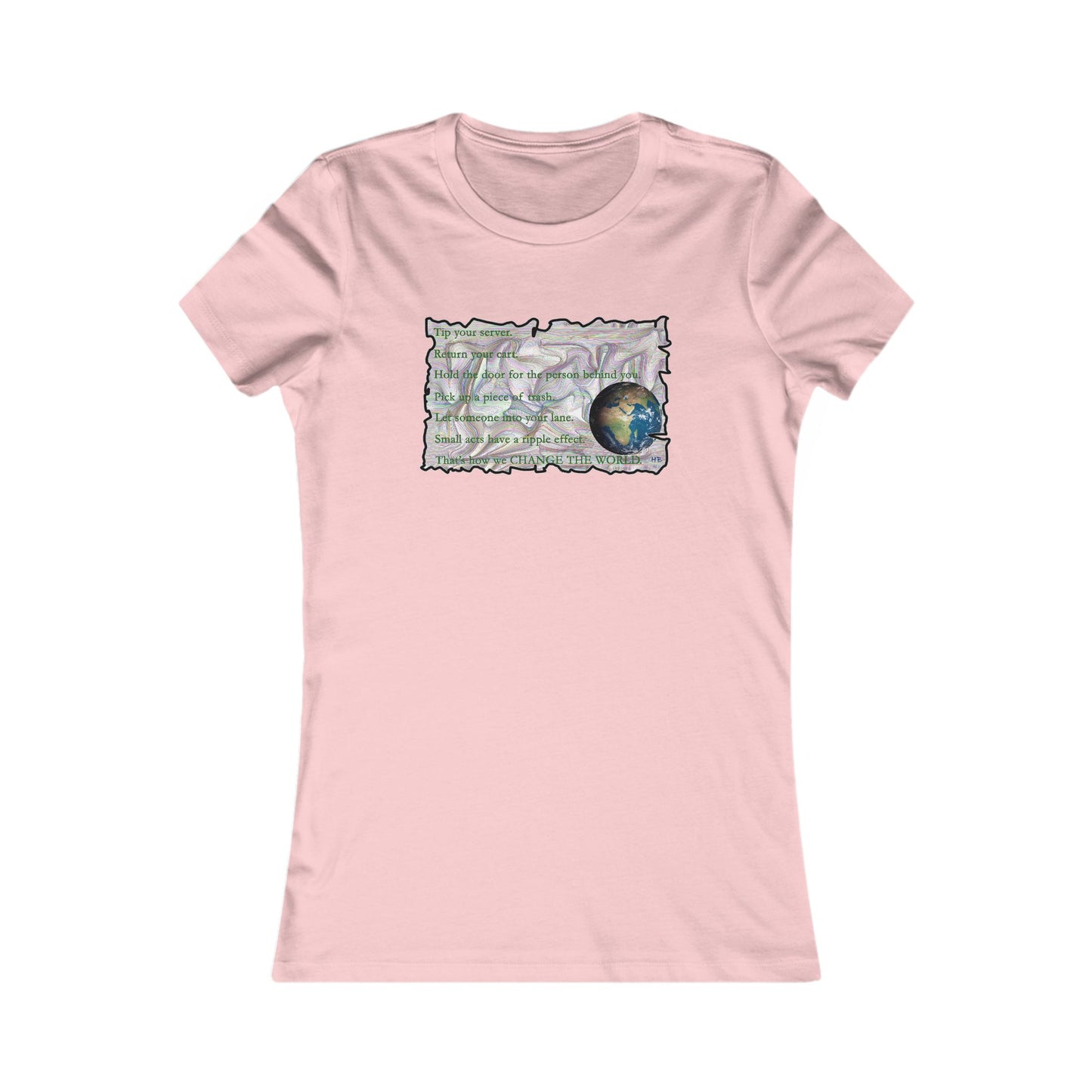 Take Action to Change the World Ripple Effect (Women - Premium Cotton Tee)