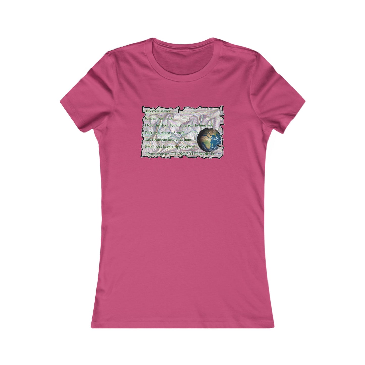 Take Action to Change the World Ripple Effect (Women - Premium Cotton Tee)