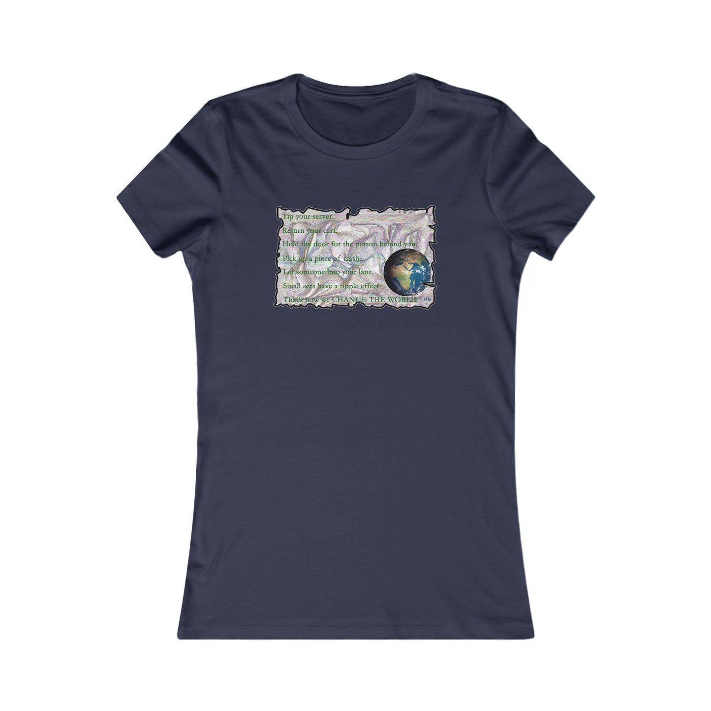 Take Action to Change the World Ripple Effect (Women - Premium Cotton Tee)