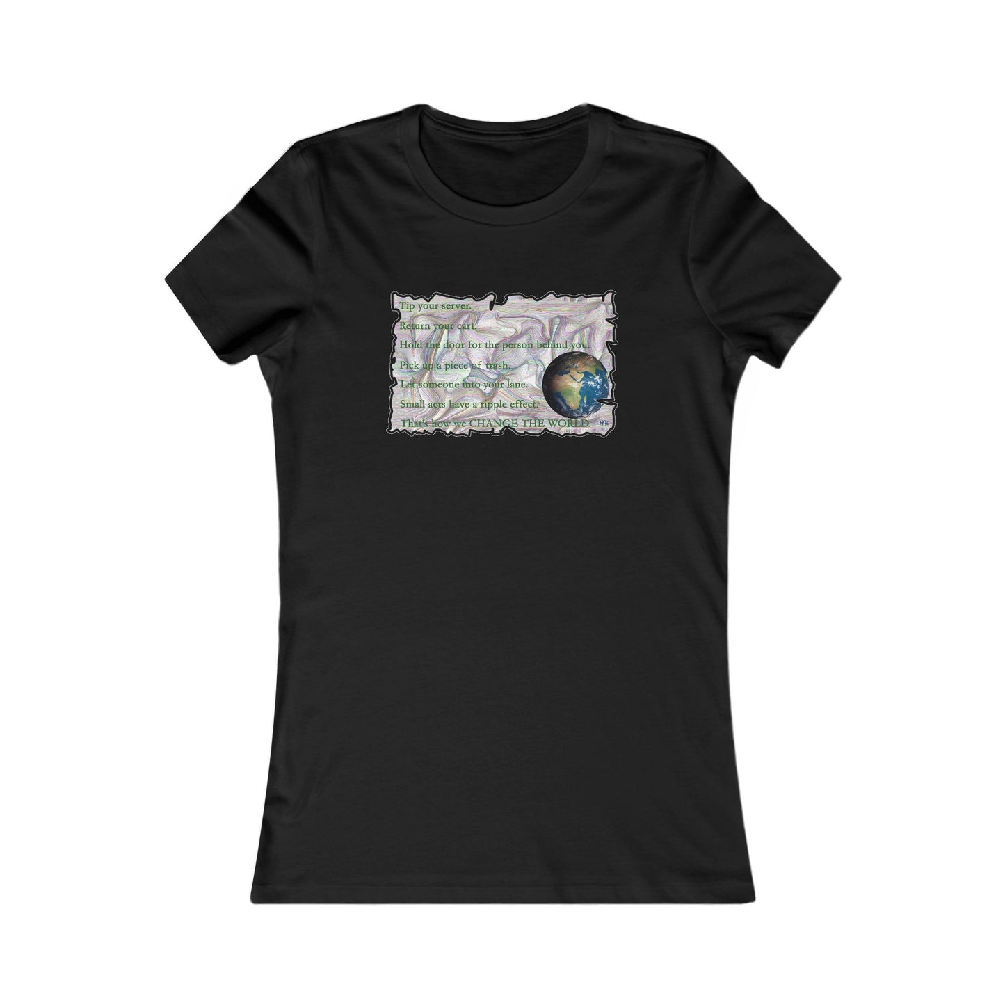 Take Action to Change the World Ripple Effect (Women - Premium Cotton Tee)
