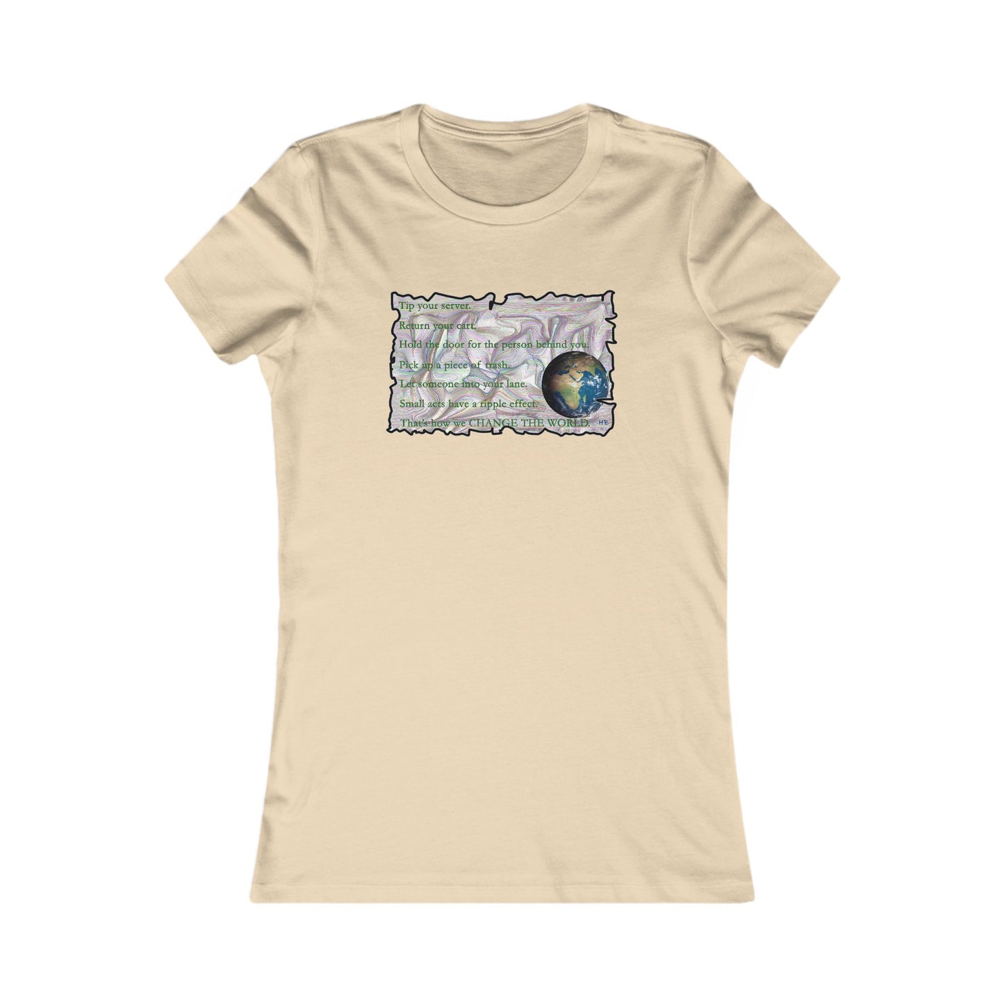 Take Action to Change the World Ripple Effect (Women - Premium Cotton Tee)