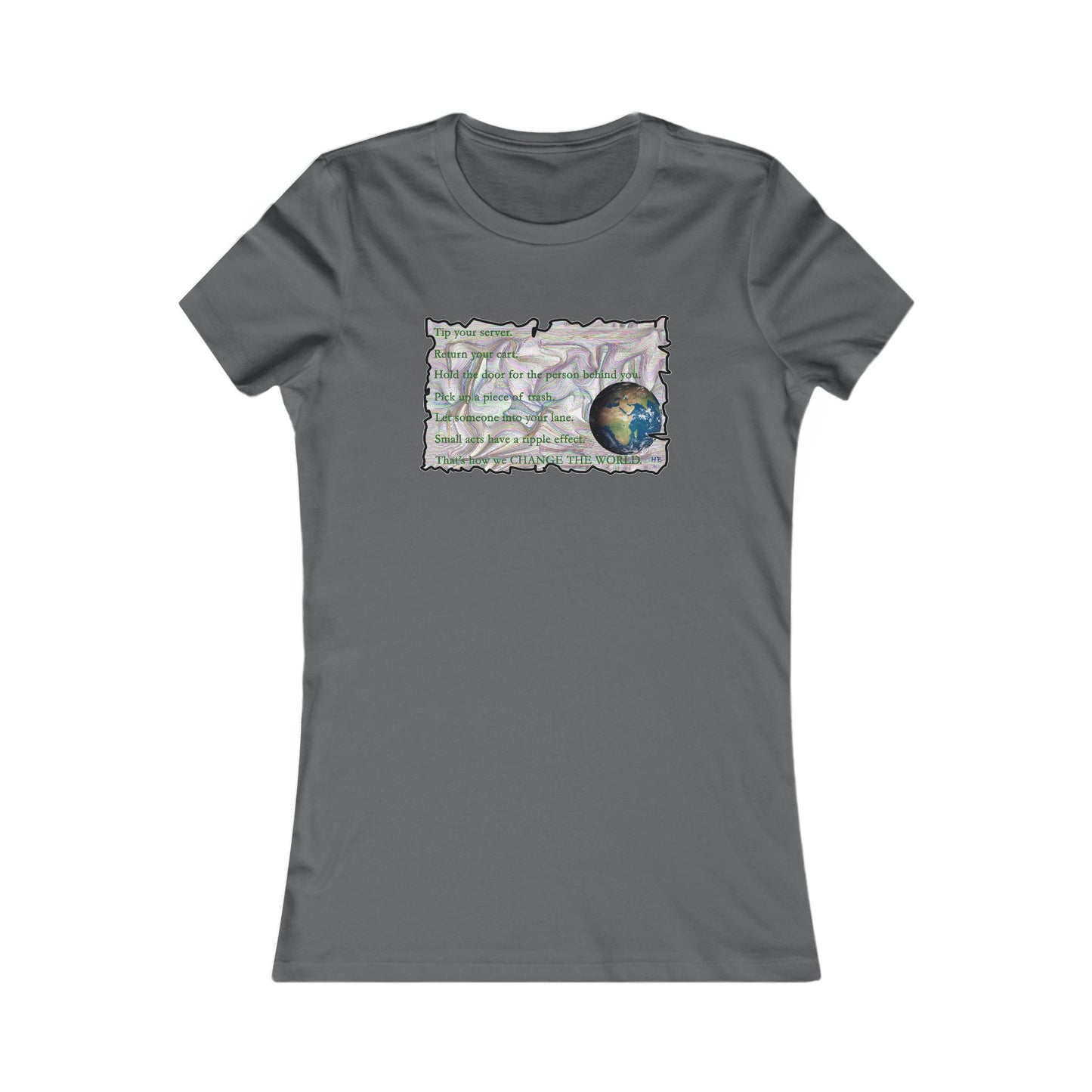 Take Action to Change the World Ripple Effect (Women - Premium Cotton Tee)