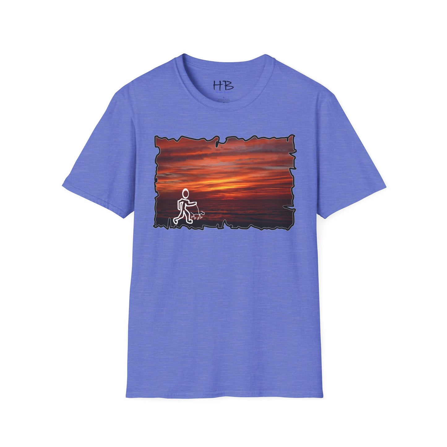 Sunset Serenity Coastal Twilight Ensemble; Stickman's Dusk's Embrace Tranquil Shoreline Outfit