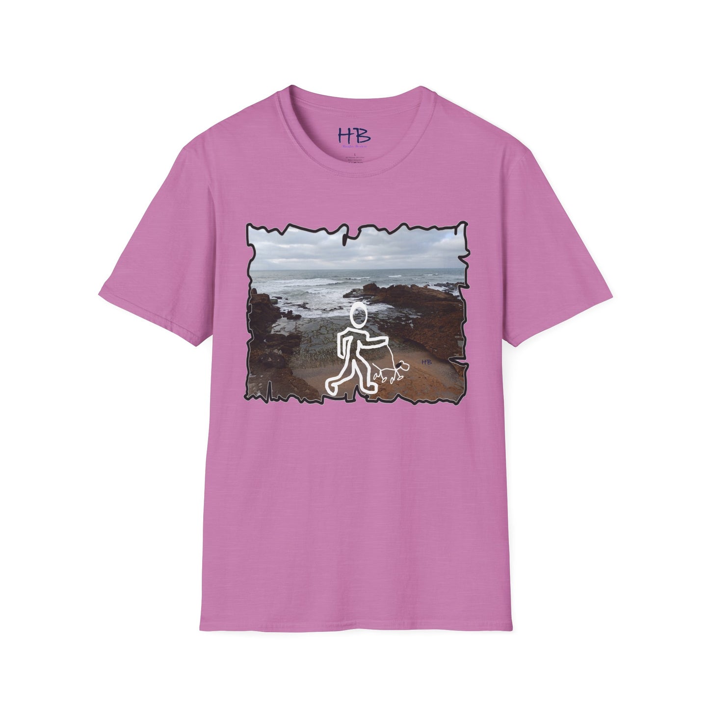 Rocky Shoreline Peaceful Oceanic; Harmony with Nature Garb Furry Friend Companion