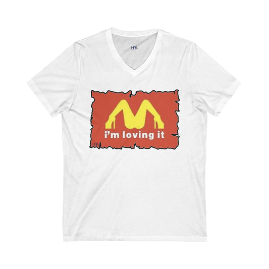 Originality in Motion using Twist of Charm and how much we lovin' it (Unisex Jersey Short Sleeve V-neck - Comfortable Everyday Wear)