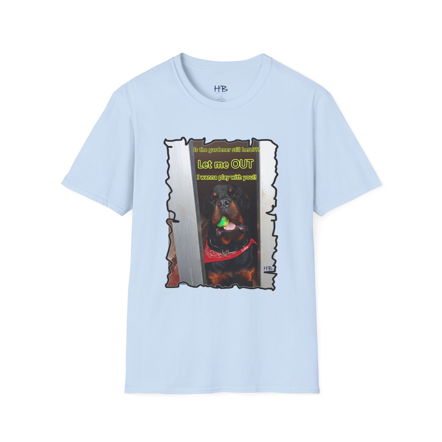 Luke (Male Rottie) with ball begging to play