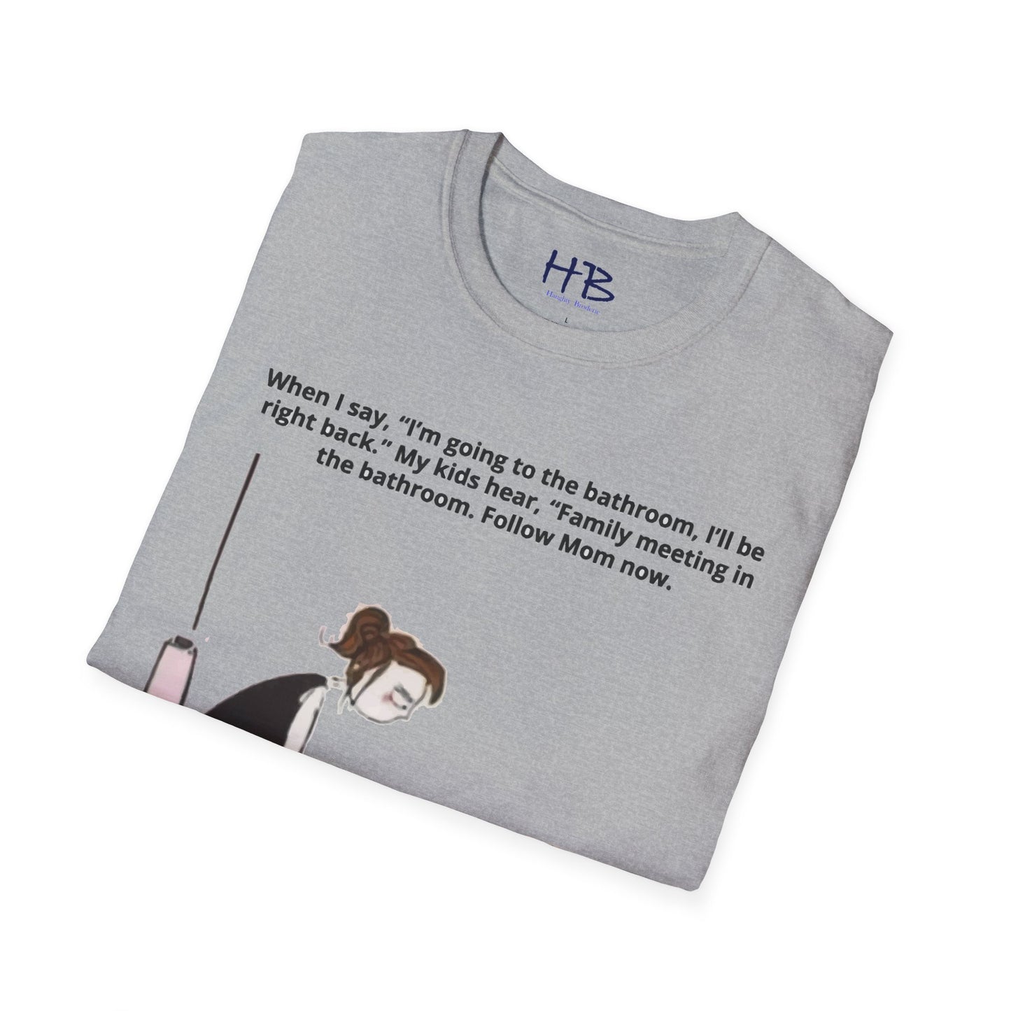 Family meetings in bathroom while mom is at the toilet