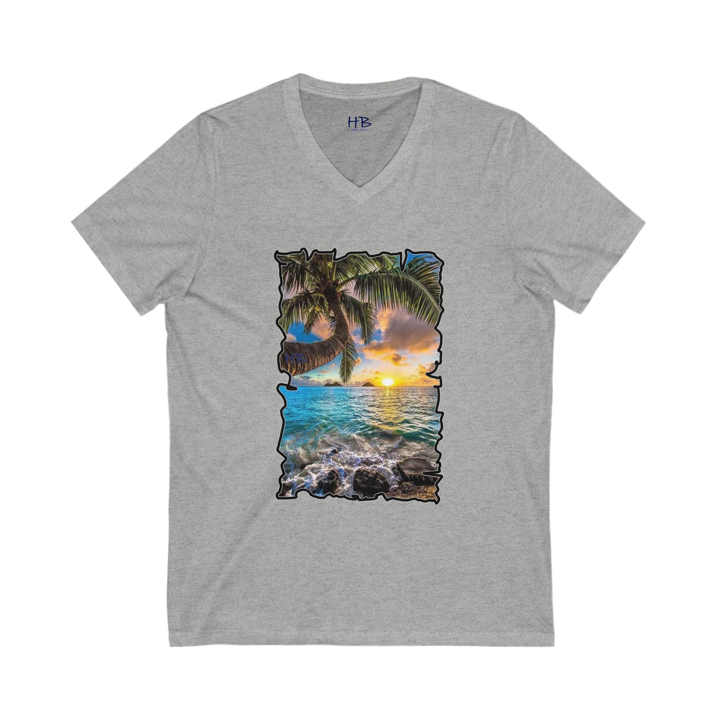 Gorgeous Sunrise (Unisex Jersey Short Sleeve V-neck - Comfortable Everyday Wear)