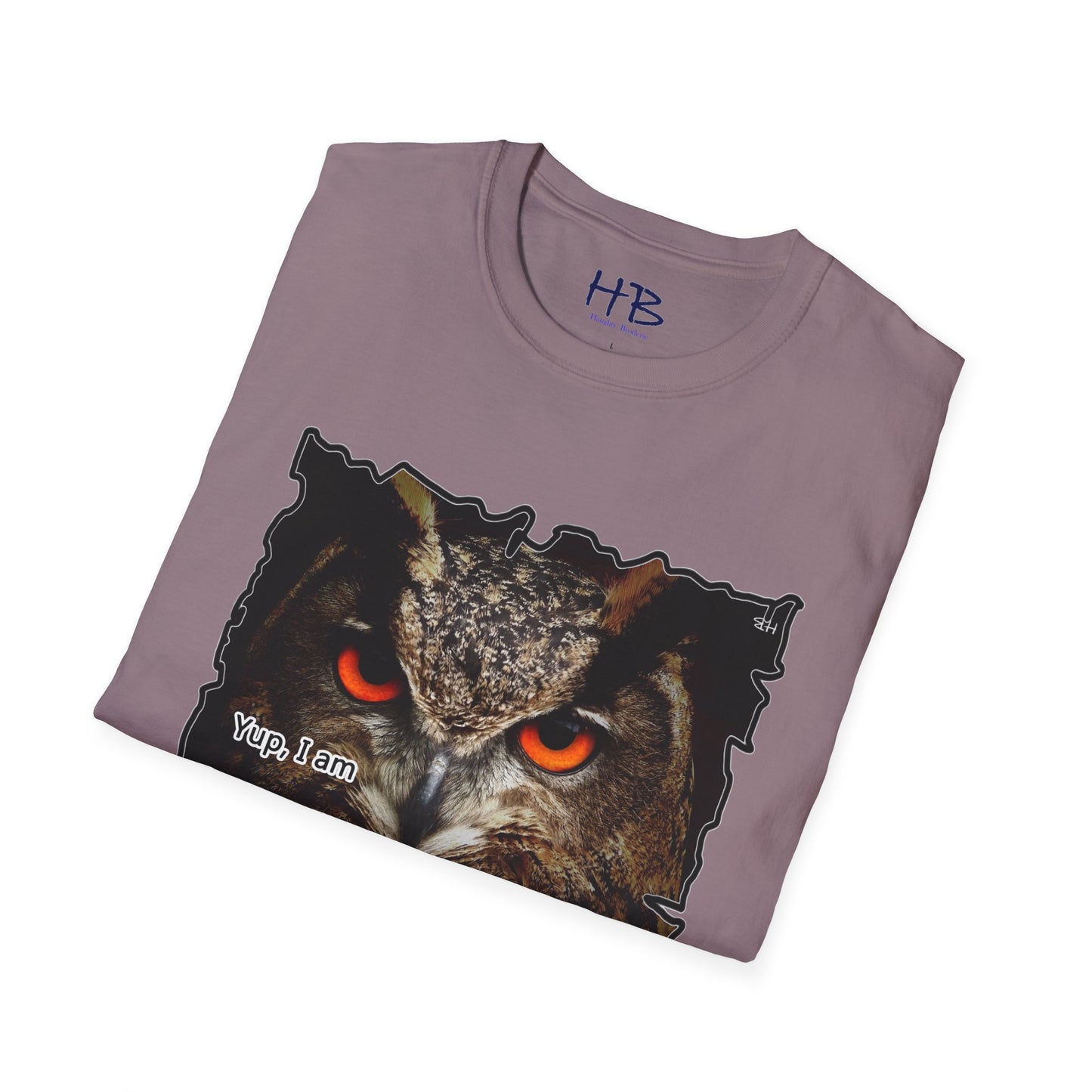 Spotted Owl "Upside-down" Orange mysterious eyes prowling in the dark