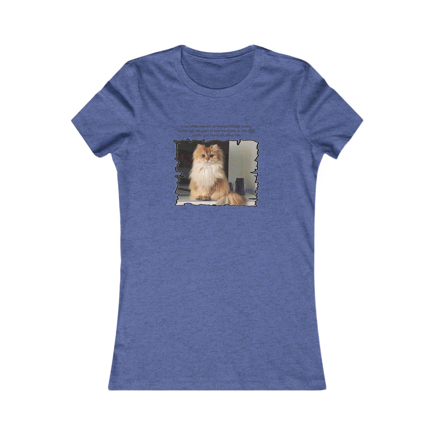 Mesmerizing Lonely Kitty (Women - Premium Cotton Tee)