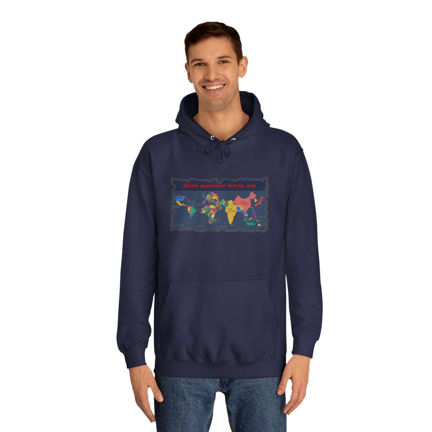 Get Yours Now -- Global density world population (Hoodie - Cozy and Durable)