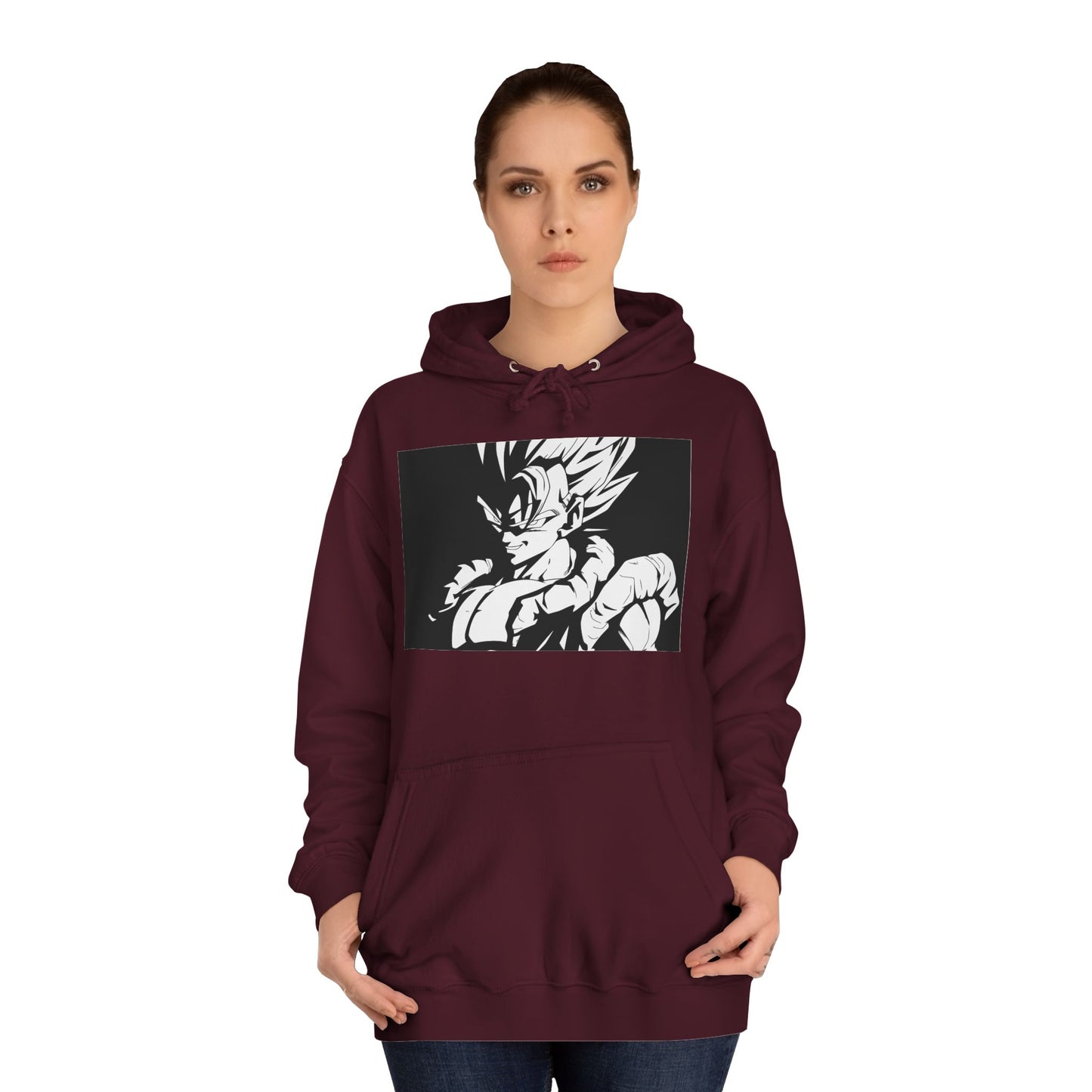 Get Yours Now -- Japanese Superhero anime in black and white (Hoodie - Cozy and Durable)