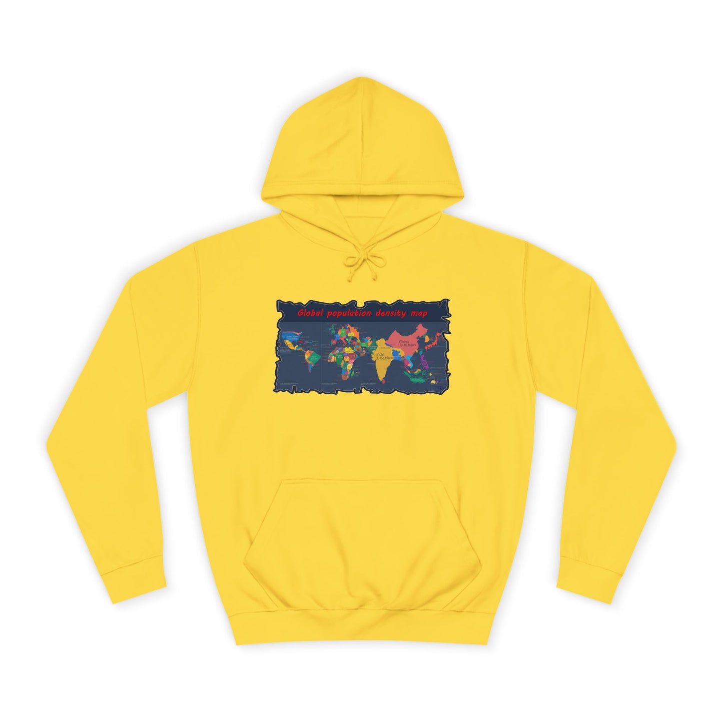 Get Yours Now -- Global density world population (Hoodie - Cozy and Durable)