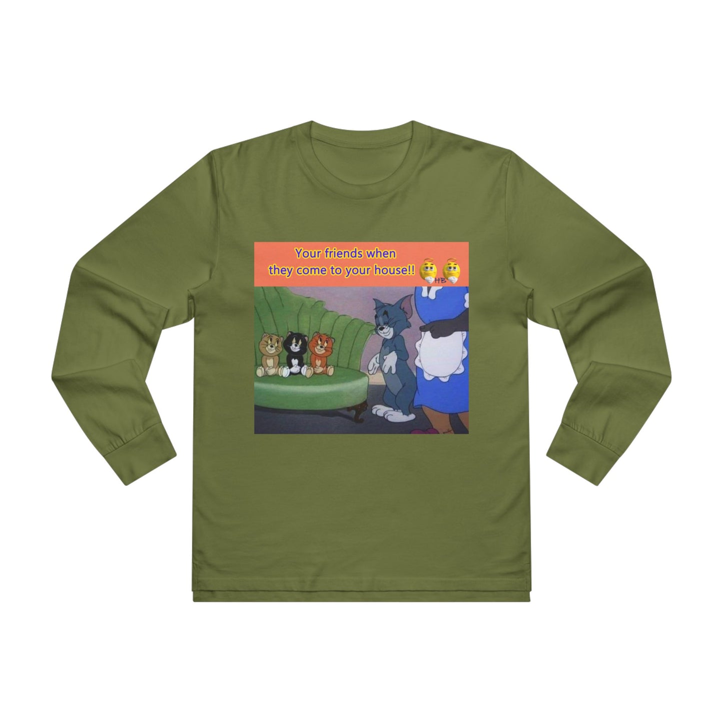 Tom and his innocent looking little friends in front of Mammy (Men's Base Longsleeve Tee - All-Season Wear)