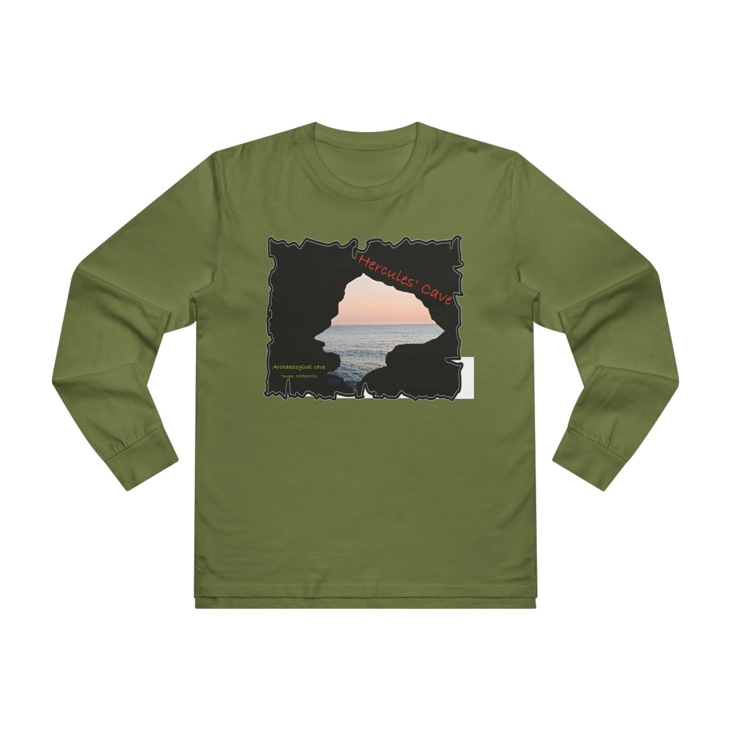 Tanger's Treasure Hercules' Cave Sunset (Men's Base Longsleeve Tee - All-Season Wear)
