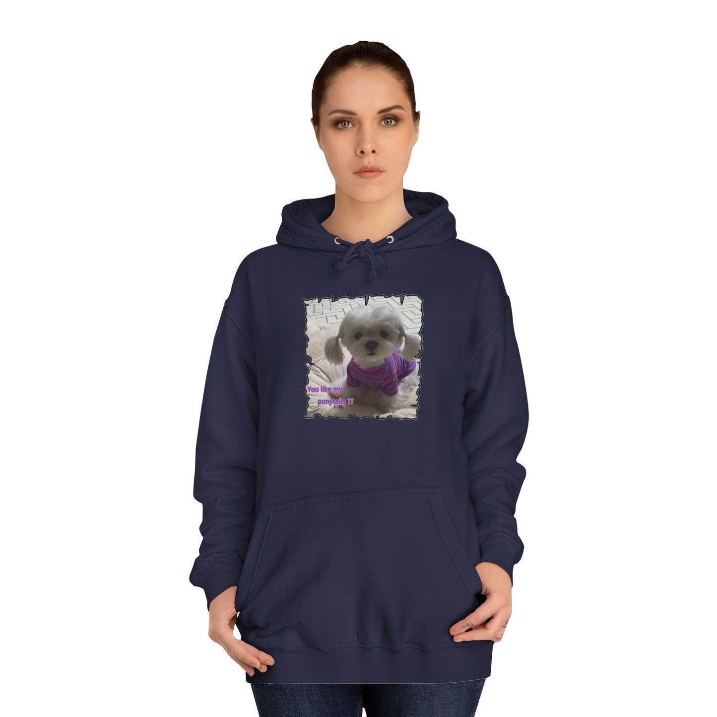 Bichon Maltese extra cute ponytails (Hoodie - Cozy and Durable)
