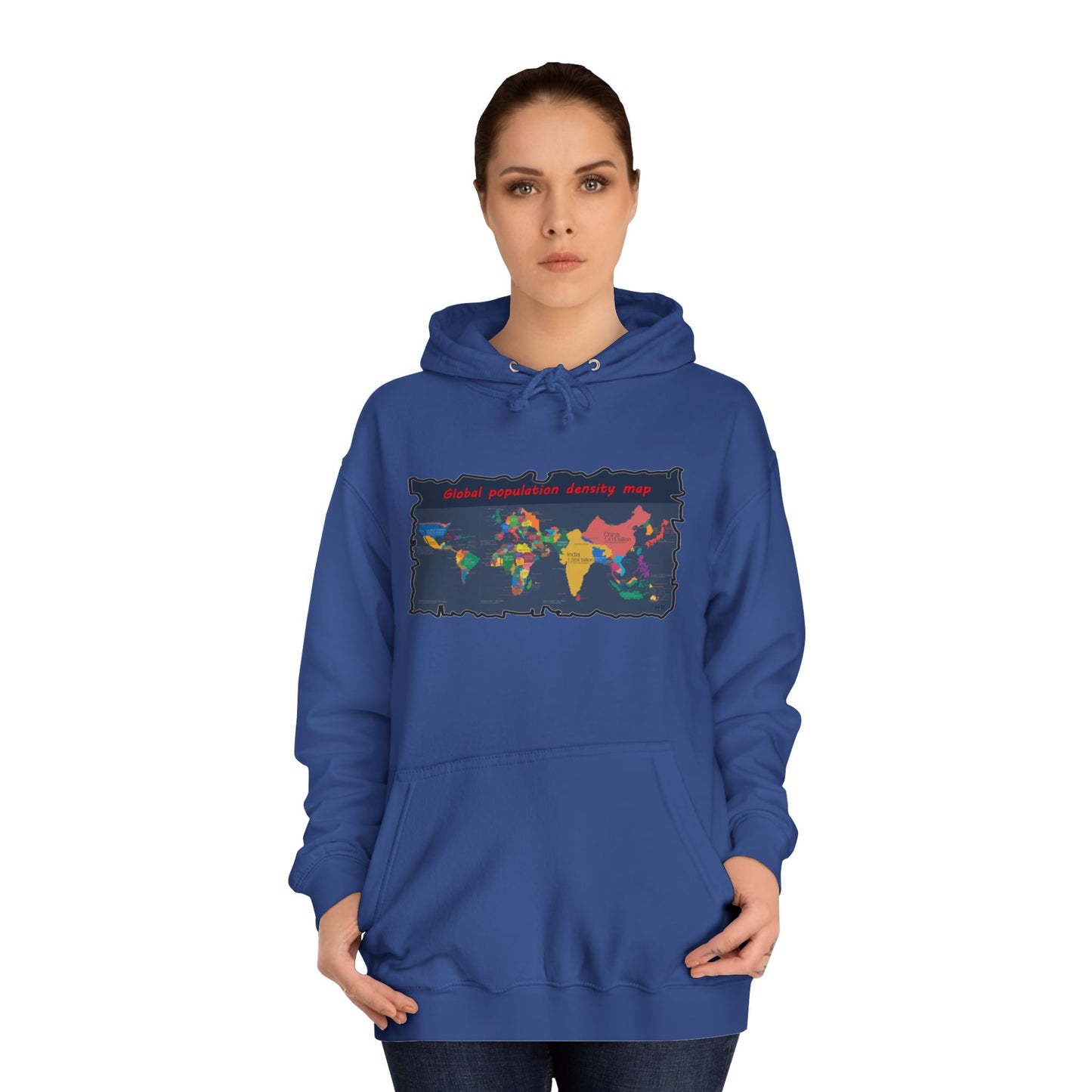 Get Yours Now -- Global density world population (Hoodie - Cozy and Durable)