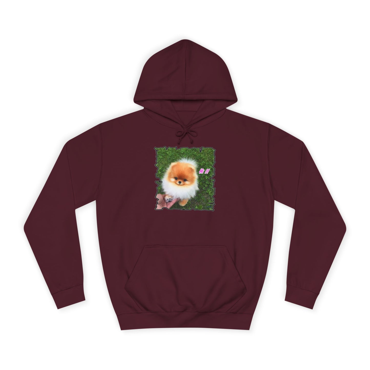 "Hi !!" Tiny adorable Bichon Maltese (Hoodie - Cozy and Durable)