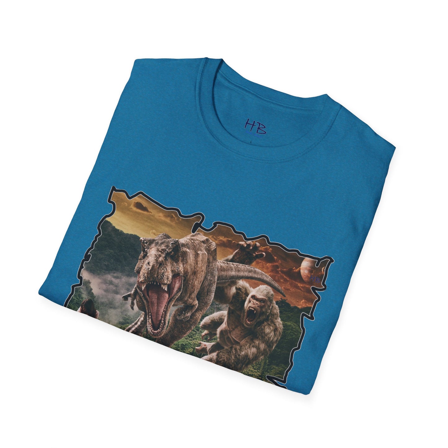 Gorilla vs T-Rex saving woman in distress